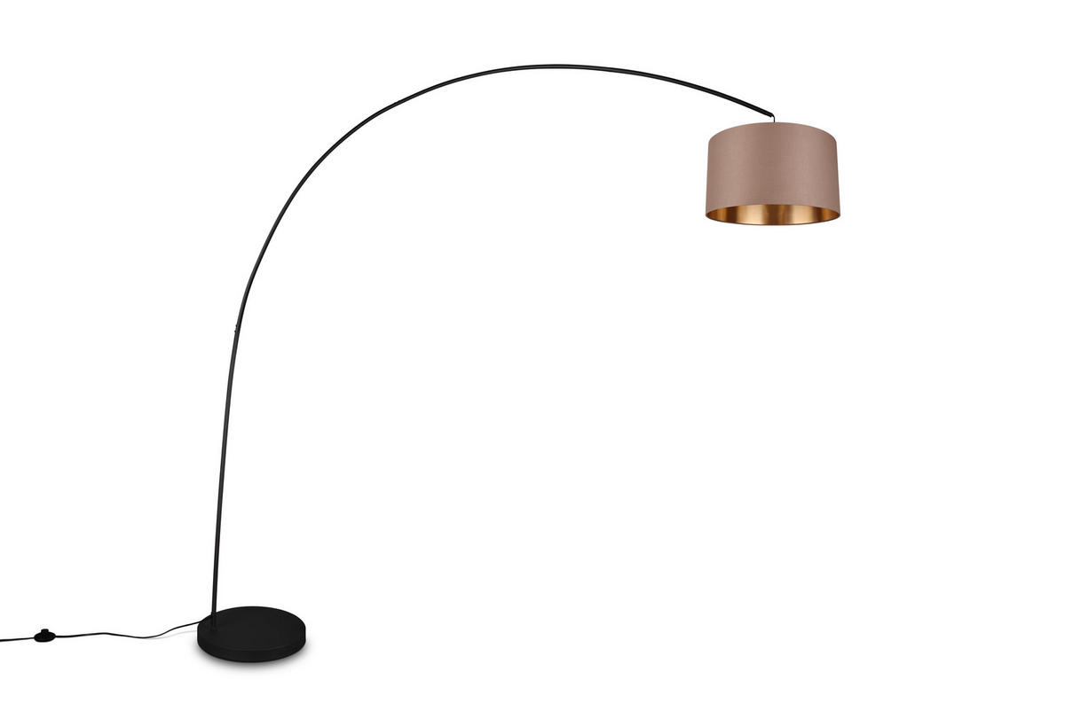 STEHLAMPE MANSUR - Schwarz - 45/45/210 cm - Schwarz, Metall (200/200/210cm) - Trio Leuchten