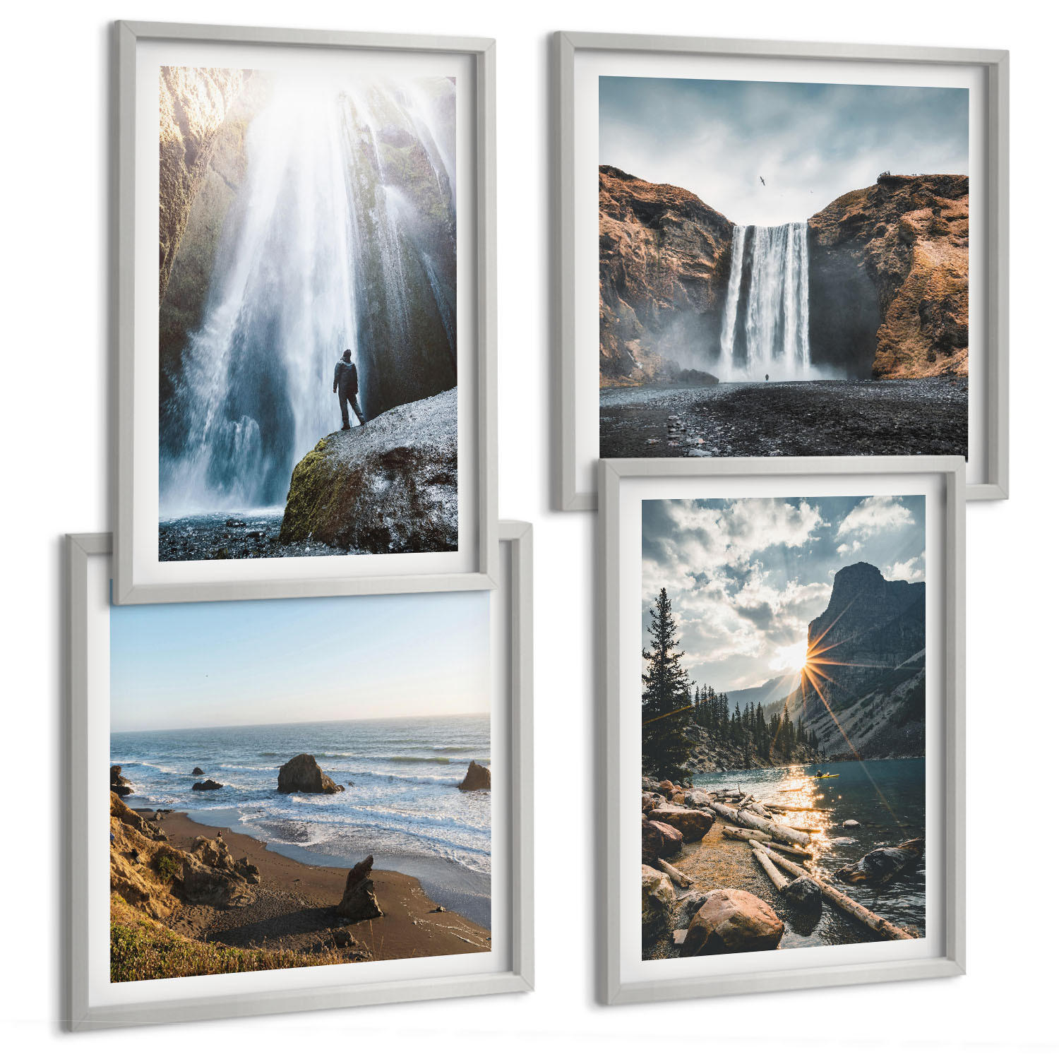 Tulup Bilder Silber 50x50 cm