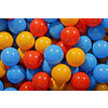 BÄLLE für Bällebad, Spielbälle, Plastikbälle für Kinder Set 50 pcs.: Orange/Gelb/Blau - Orange, Textil (7/7/7cm) - MeowBaby