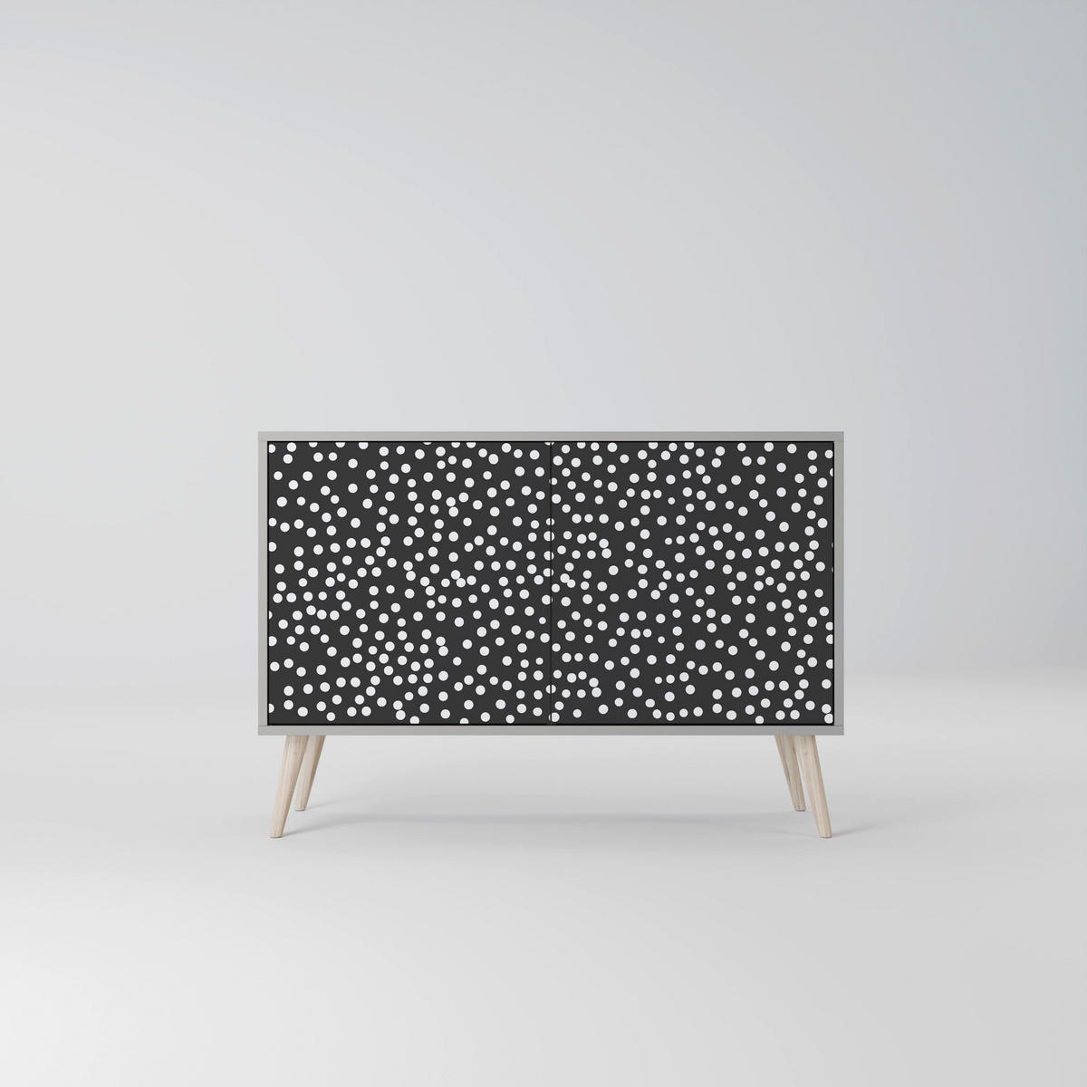 SIDEBOARD BLINDING LIGHTS, Eicheneffekt, 111x42x77,5 cm, 2 Türen - Eichefarben/Buchefarben, Holzwerkstoff/Buchenholz (111/77.5/42cm) - SpaceRebels