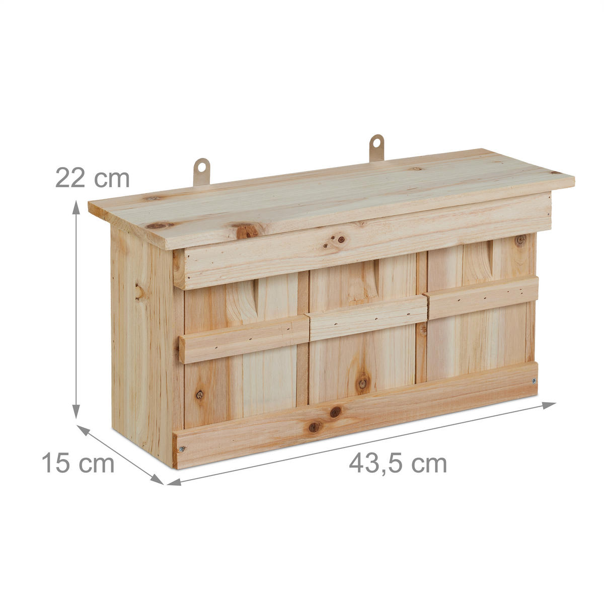 NISTKASTEN - Hellbraun, Holz/Metall (43.5/22/15cm) - Relaxdays