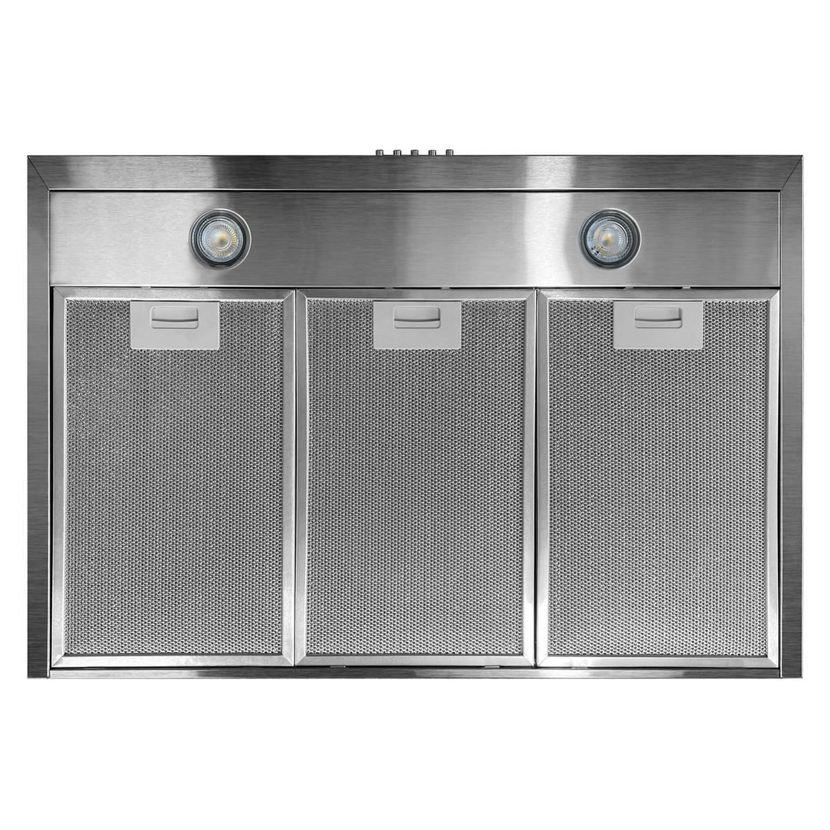 DUNSTABZUGSHAUBE GCH C 147 IS 9 N 90 cm Edelstahl - Silberfarben, Metall (90/87/47cm) - Gurari