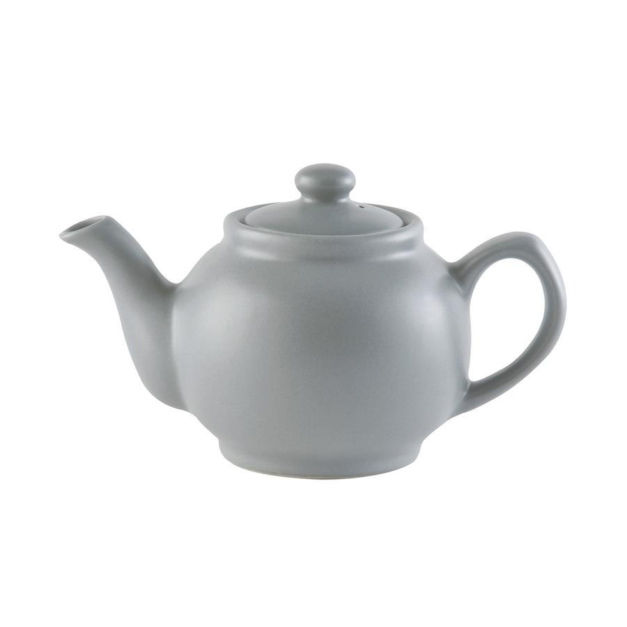 TEEKANNE 1100 ml Steingut matt grau, für 6 Tassen - Grau, Keramik (1.1L) - Price & Kensington