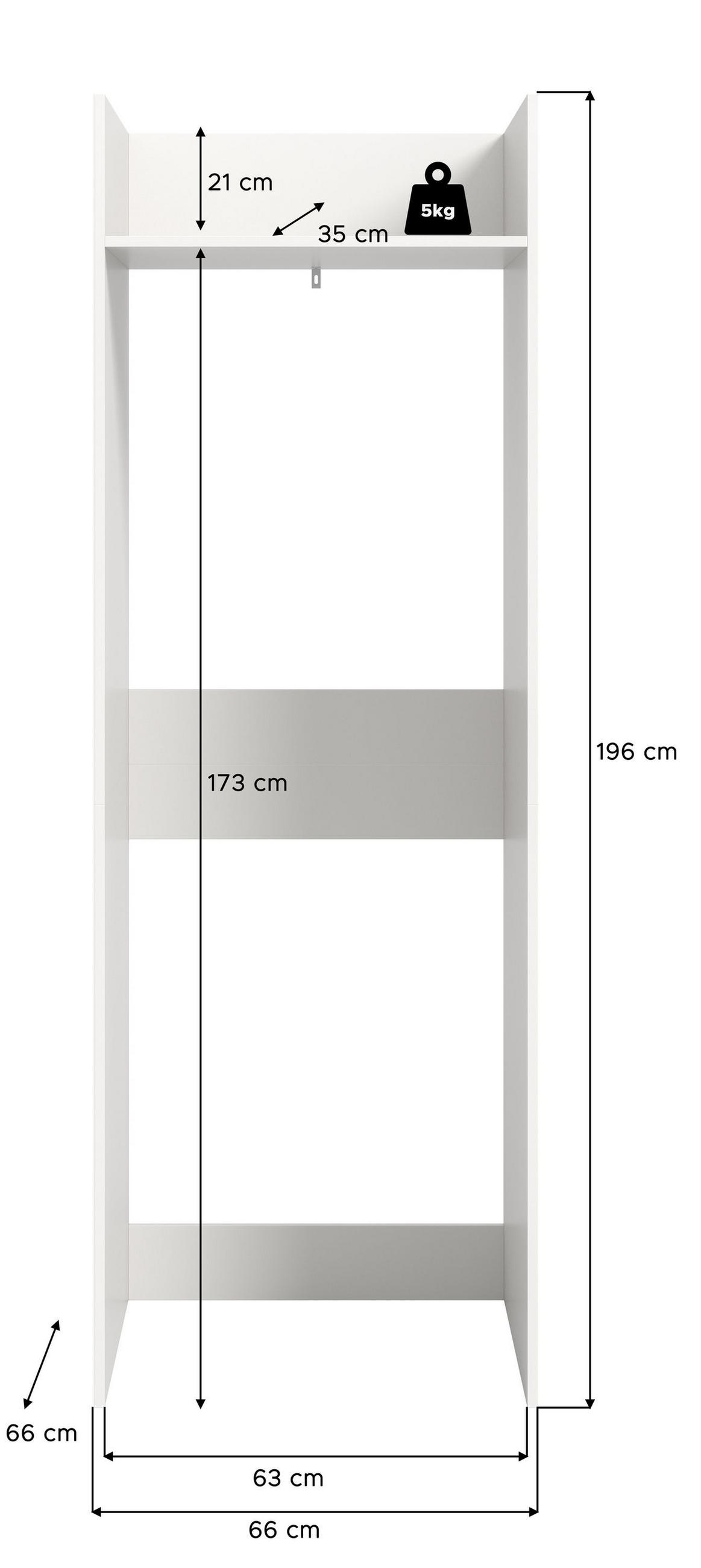 WASCHMASCHINENSCHRANK Mixx (B/H/T: ca. 66/195/66 cm) in anthrazit/anthrazit - Anthrazit, Holzwerkstoff (66/195/66cm)