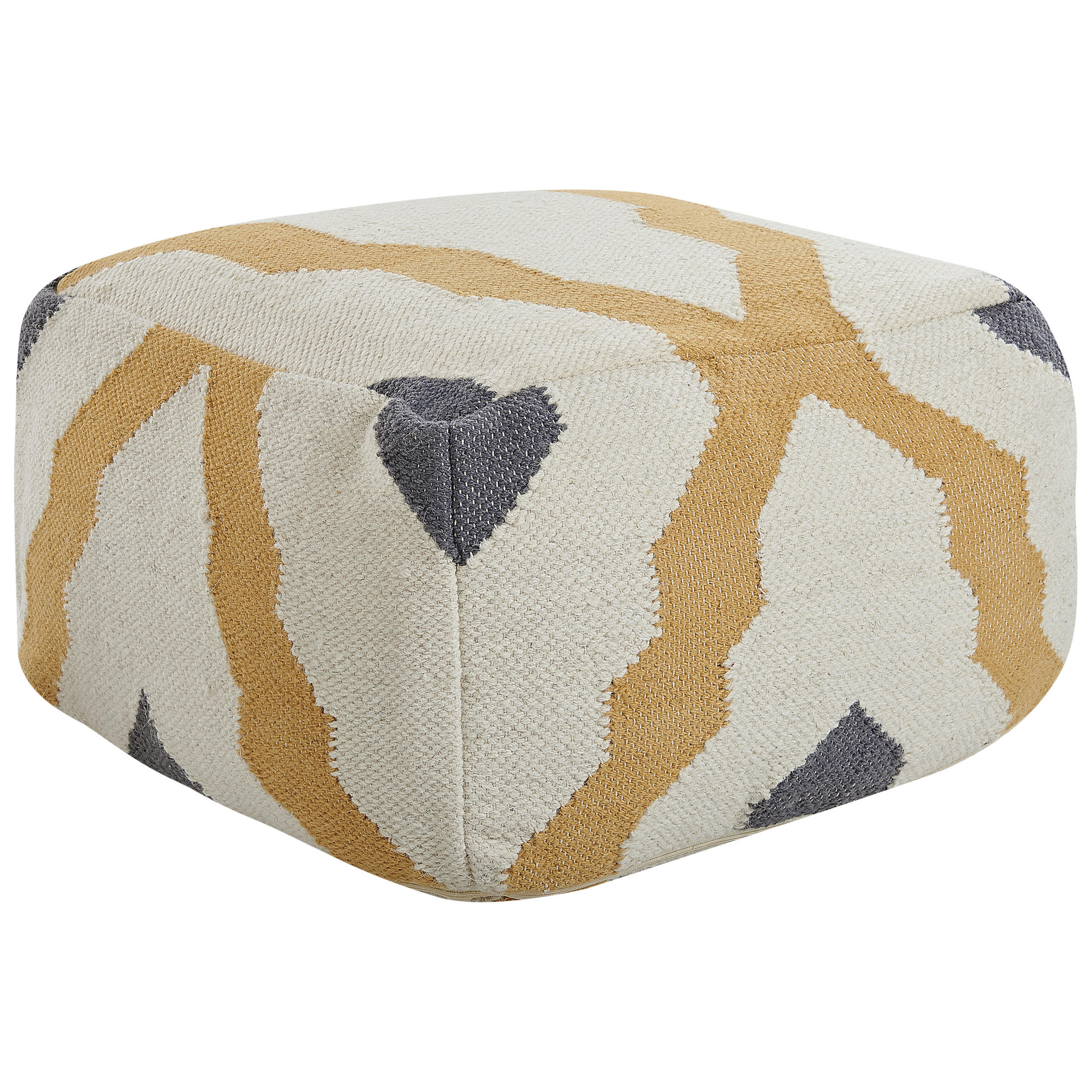 POUF Zeugma 56/56/32 cm - Beige, Textil (56/32/56cm) - Beliani