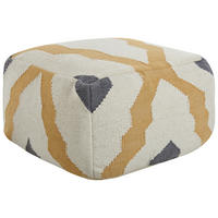 POUF Zeugma 56/56/32 cm - Beige, Textil (56/32/56cm) - Beliani