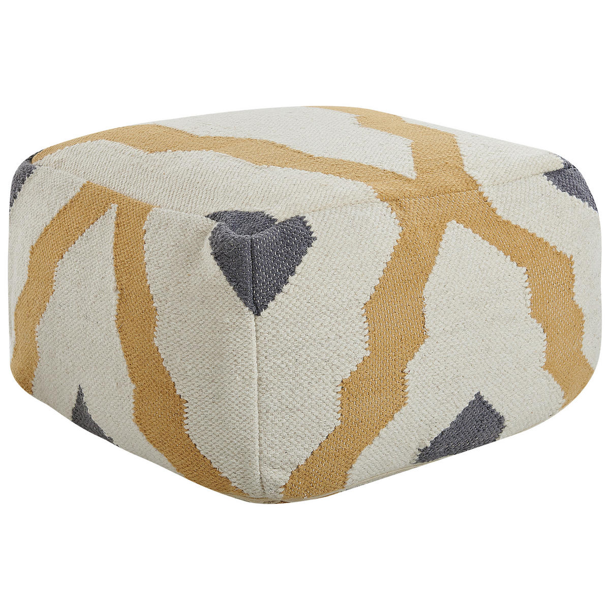 POUF Zeugma 56/56/32 cm - Beige, Textil (56/32/56cm) - Beliani