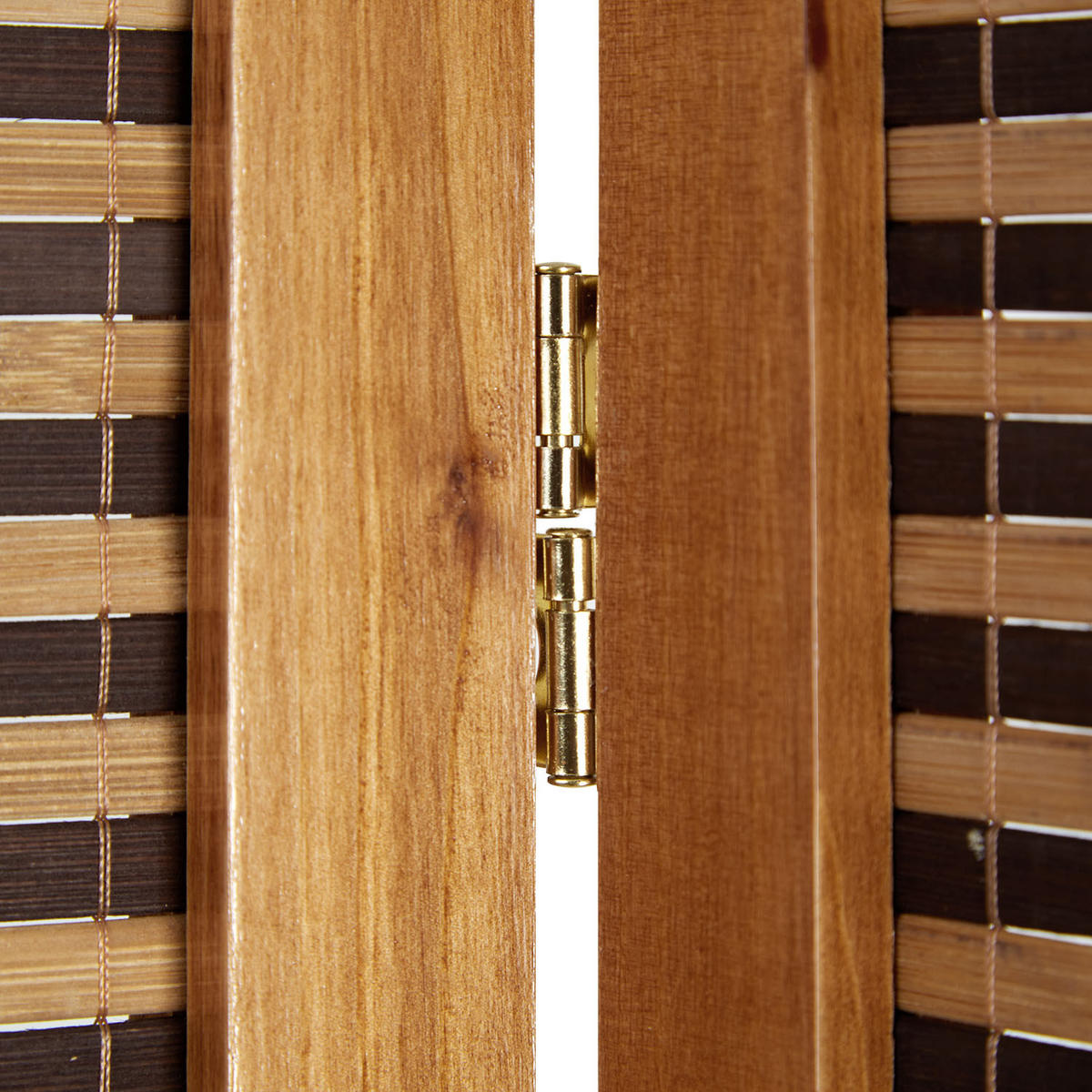 PARAVENT 4-tlg. 176/175 cm Braun Bambuslamellen - Braun, Holz (176/175/2cm) - Homestyle4u