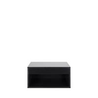 WAND-NACHTTISCH mit 1 Fach und 1 Schublade aus Holz - MANO - Schwarz - Schwarz, Holz (50/24/35cm) - Drawer