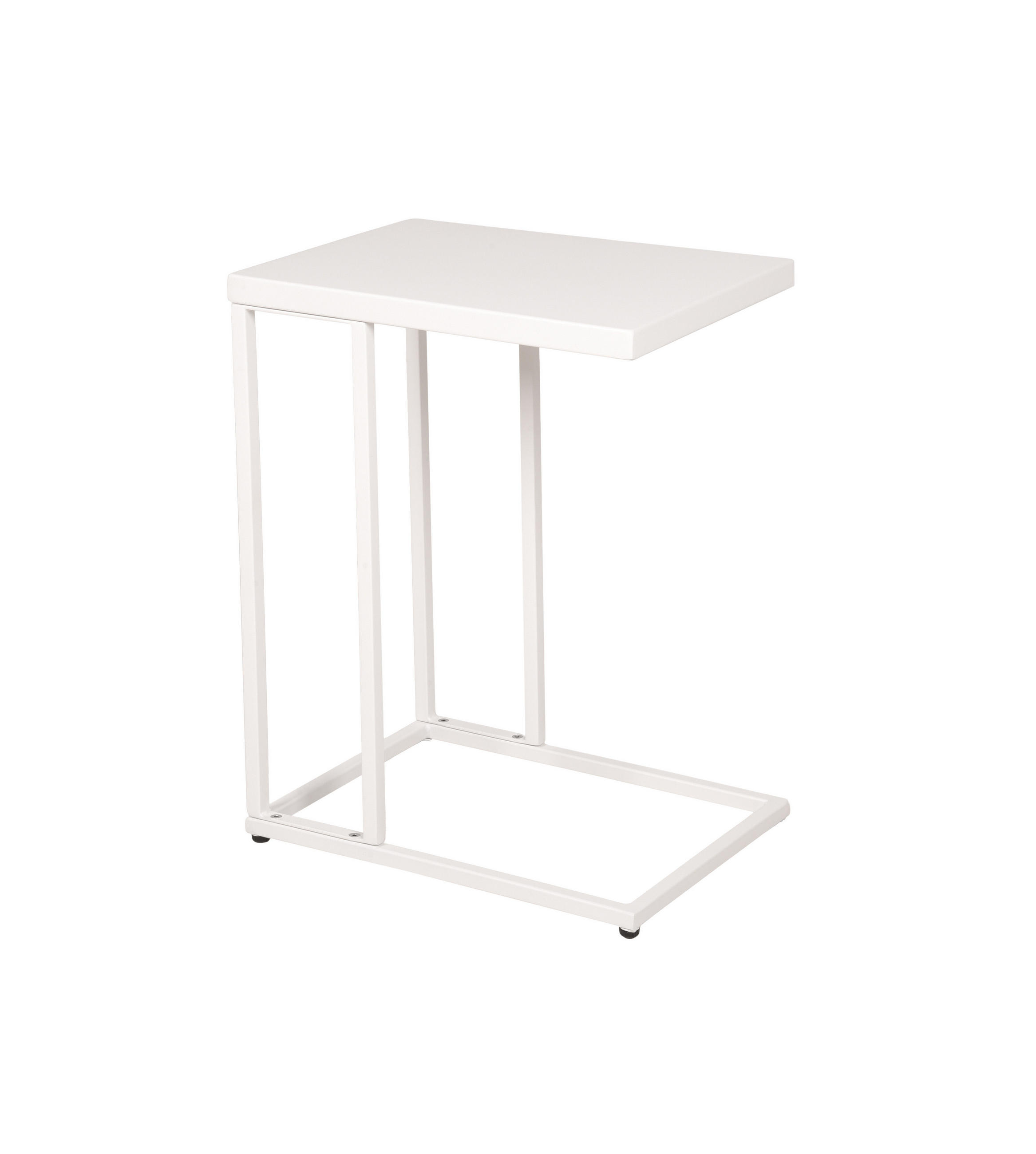 BEISTELLTISCH Ines Stahl Weiß 56x31x43cm - Weiß, Metall (43/31/56cm) - DELUKE