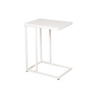 BEISTELLTISCH Ines Stahl Weiß 56x31x43cm - Weiß, Metall (43/31/56cm) - DELUKE