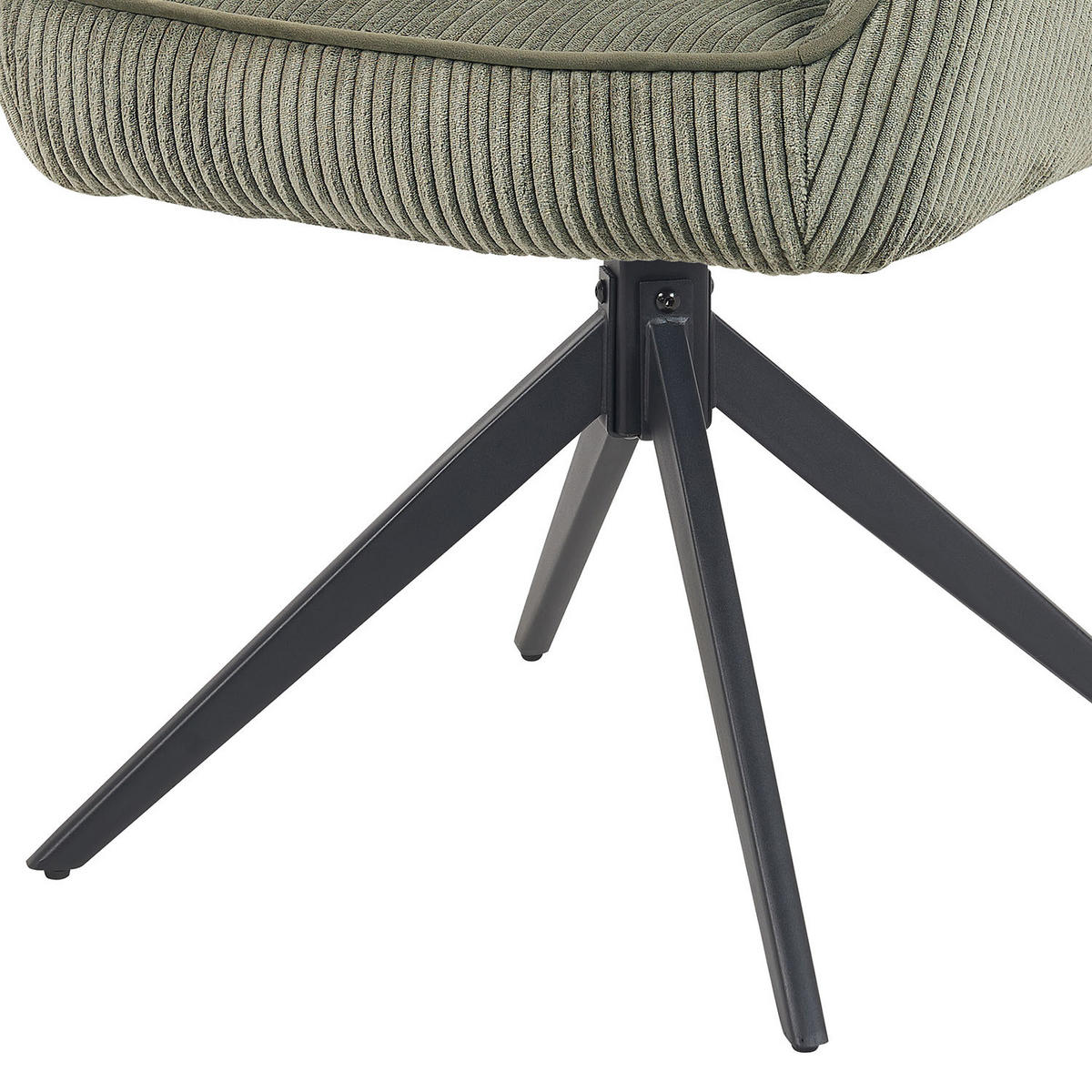 ARMLEHNSTUHL Mika-Kian 2er-Set - Schwarz/Grün, Textil/Metall (60/82/61cm) - DUBI Möbel