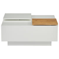 COUCHTISCH Weiß 75/75/33,5 cm mit verschiebbarer Tischplatte - Weiß, Holzwerkstoff (75/75/33.5cm) - PANGIVO