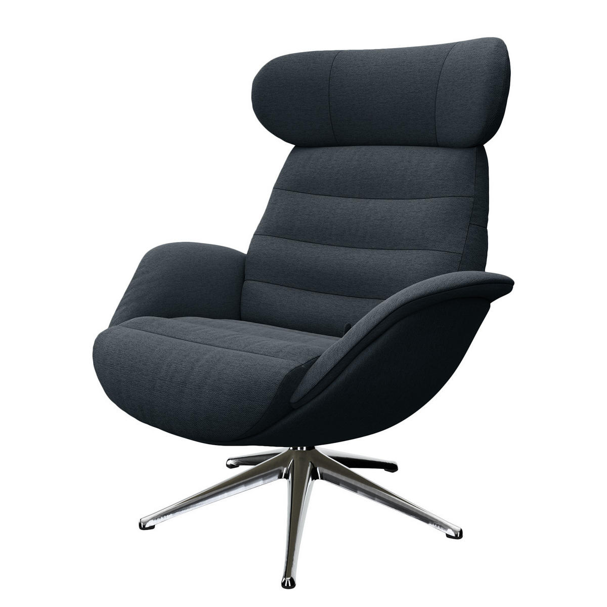 RELAXSESSEL - Grau, Textil/Metall (90/107/90cm) - home24