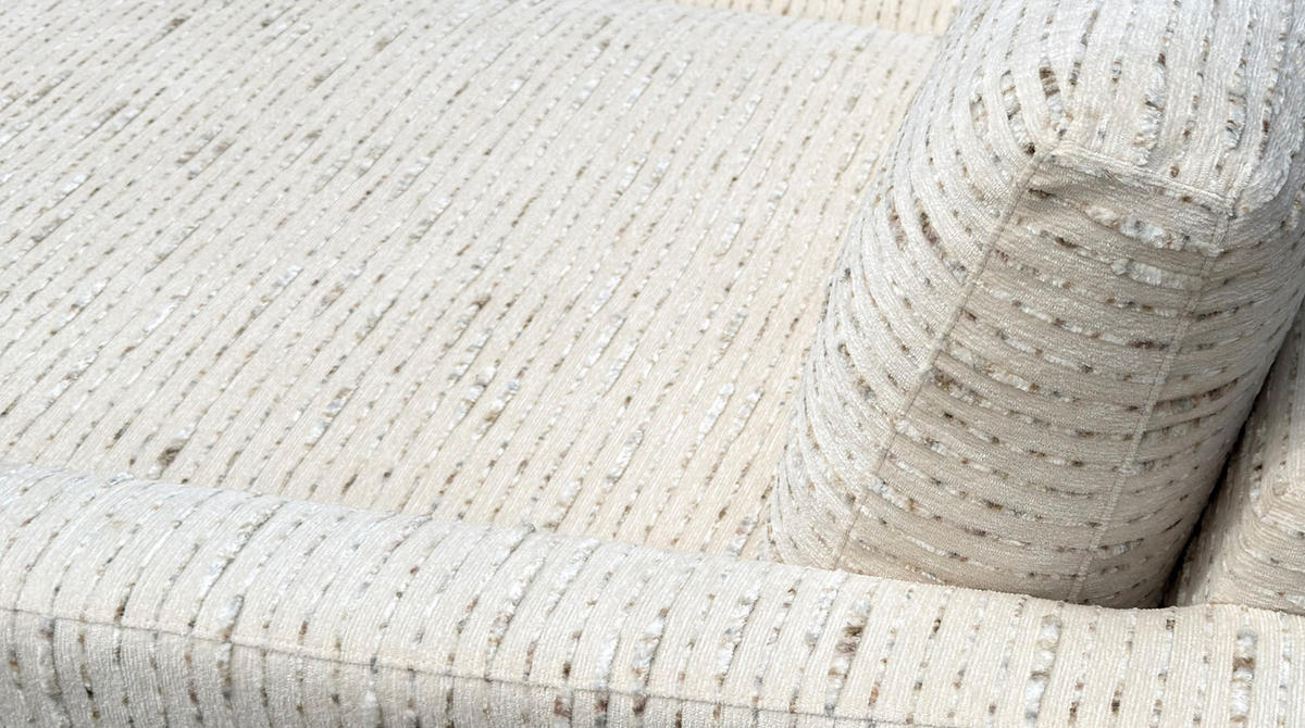 ECKSOFA MARLIN Cremeweiß Flachgewebe - Creme/Schwarz, Kunststoff/Textil (262/168cm) - KAWOLA