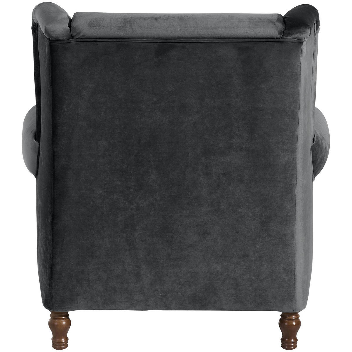 SESSEL XXL inkl. Kissen Karley Samtvelours graphit - Graphitfarben, Kunststoff (103/103/149cm) - 58aufmkessel
