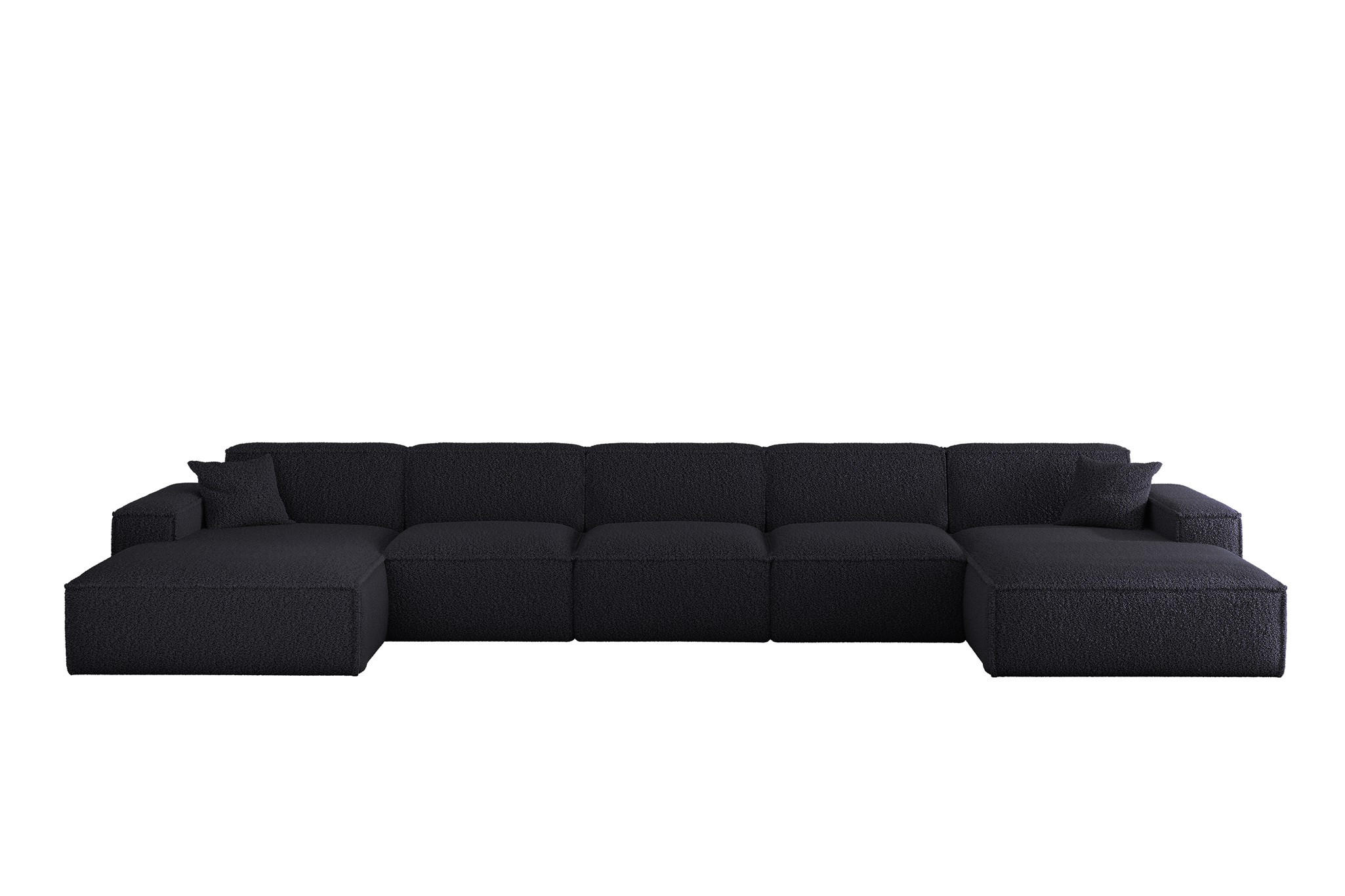 WOHNLANDSCHAFT Celes Premium Xl Sven - Blau, Holzwerkstoff/Textil (462/73/165cm) - Fun Möbel