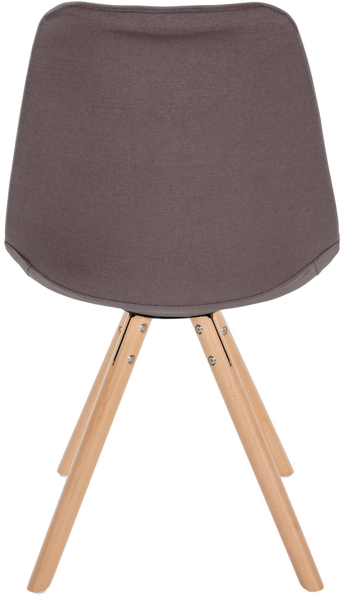 STUHL 4er Set Stoff taupe - Taupe/Eukalyptusholzfarben, Holz/Textil (48/81/54cm) - CLP