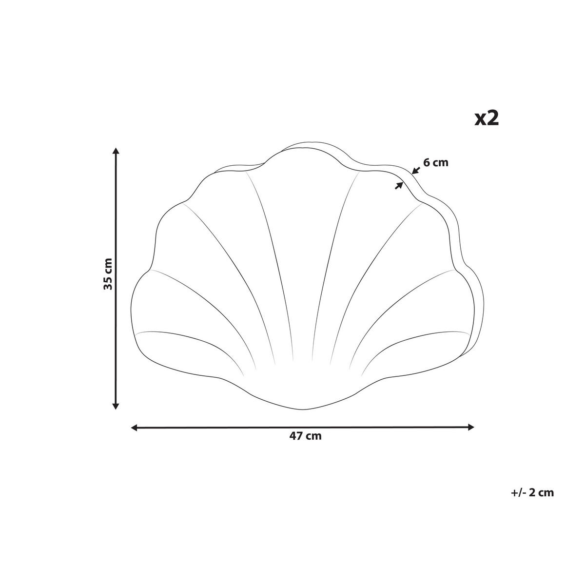 DEKOKISSEN 2er-Set Gelb 47/35 cm Consolida - Gelb, Textil (47/35cm) - Beliani