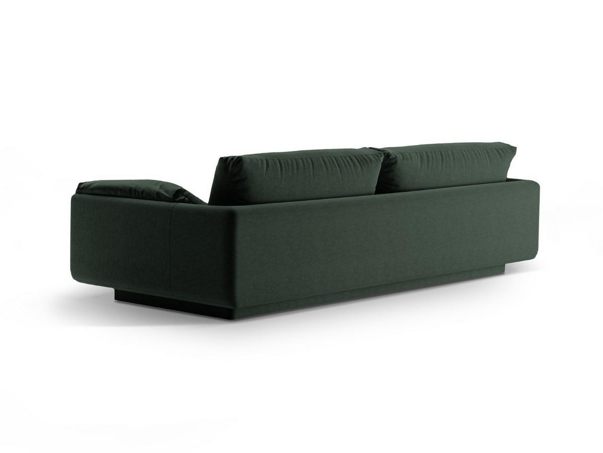 SOFA Torino aus strukturiertem Stoff moosgrün 3 Sitzplätze - Salbeigrün, Textil (103/83/220cm) - Micadoni