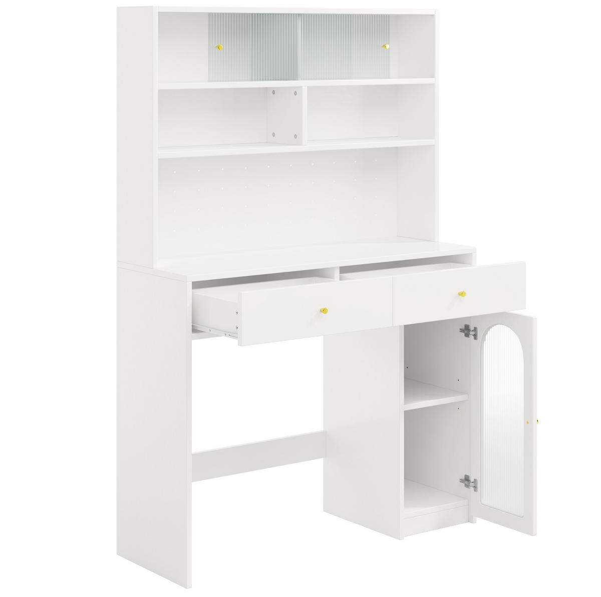BUFFET 120/180/45 cm Weiß aus MDF mit Hakenleiste - Weiß, Holzwerkstoff (45/180/120cm) - OKMYHOME