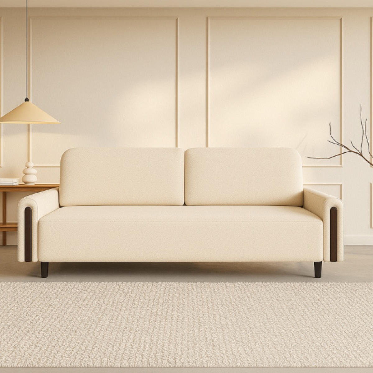 SOFA Beige Modern Mit Schlaffunktion - Beige, Textil (236/93/97cm) - Sepro Meble