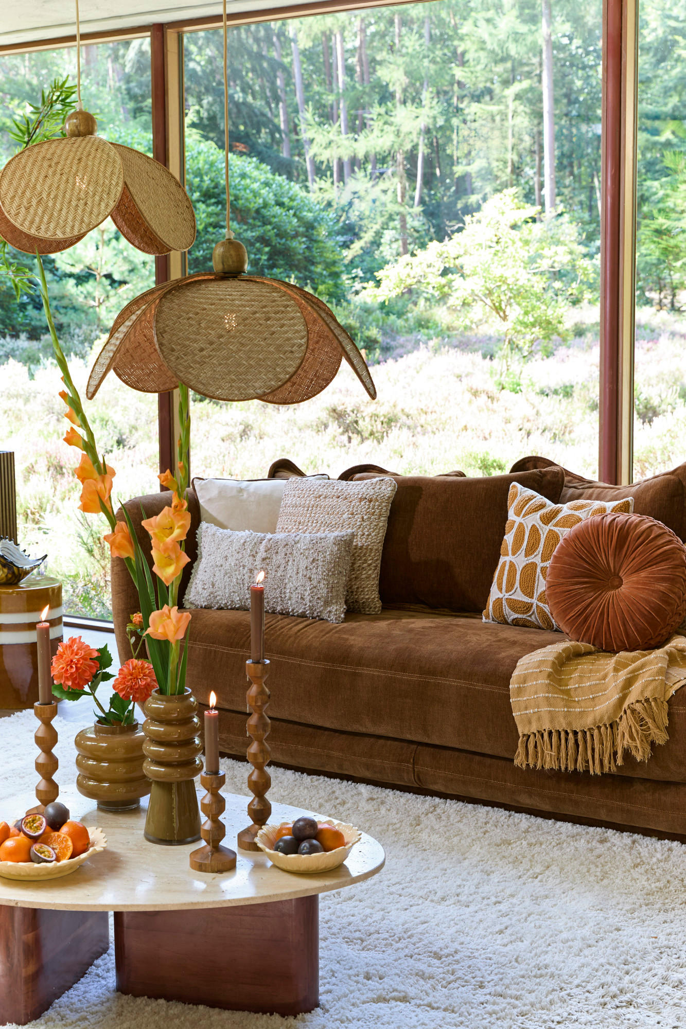 DEKOKISSEN Jolita Braun 45/45/10 cm - Hellbraun, Textil (45/45cm) - Light & Living