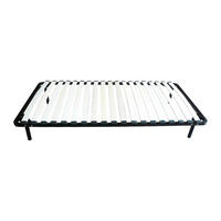 LATTENROST - 1 Person - Metall - Schwarz - Schwarz, Metall (90/190cm) - Vente-Unique