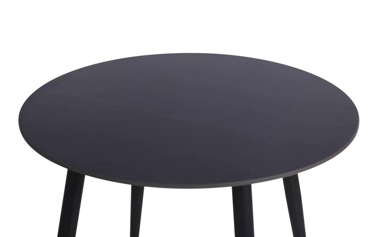 ESSTISCH Rion Marmor Schwarz 90 / 90 / 76cm - Schwarz, Holz/Keramik (90/90/76cm) - Feldmann-Wohnen