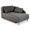 RÉCAMIERE-SCHLAFSOFA mit Bettkasten, Federkern, seitenverkehrt montierbar 149/90/80 cm, Liegefläche 200x84 cm, Webstoff Grau / 15123 - Chromfarben/Grau, Textil/Metall (149/80/90cm) - luma-home