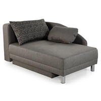 RÉCAMIERE-SCHLAFSOFA mit Bettkasten, Federkern, seitenverkehrt montierbar B149/T90/H80 cm, Liegefläche 200x84 cm, Webstoff Grau / 15123 - Chromfarben/Grau, Textil/Metall (149/80/90cm) - luma-home