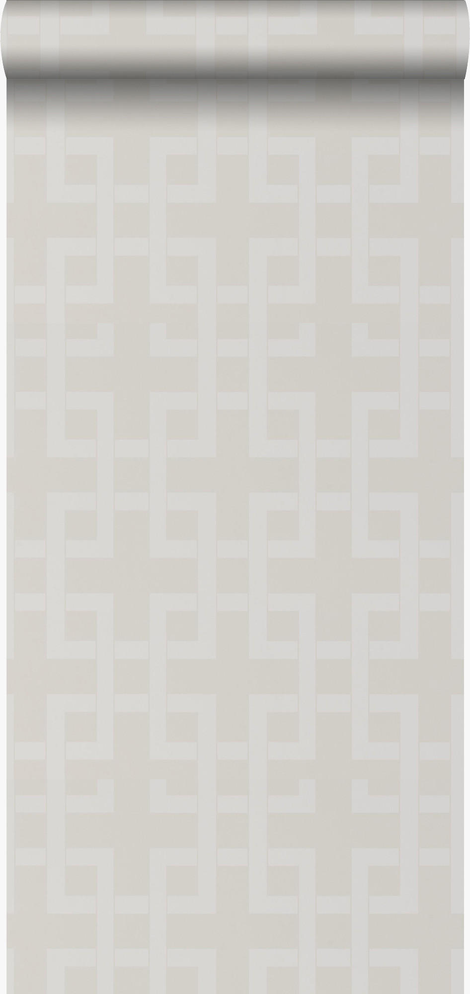 TAPETE geometrisches Motiv 52 cm x 10.05 m - Beige, Papier (52/1000cm) - Origin Wallcoverings