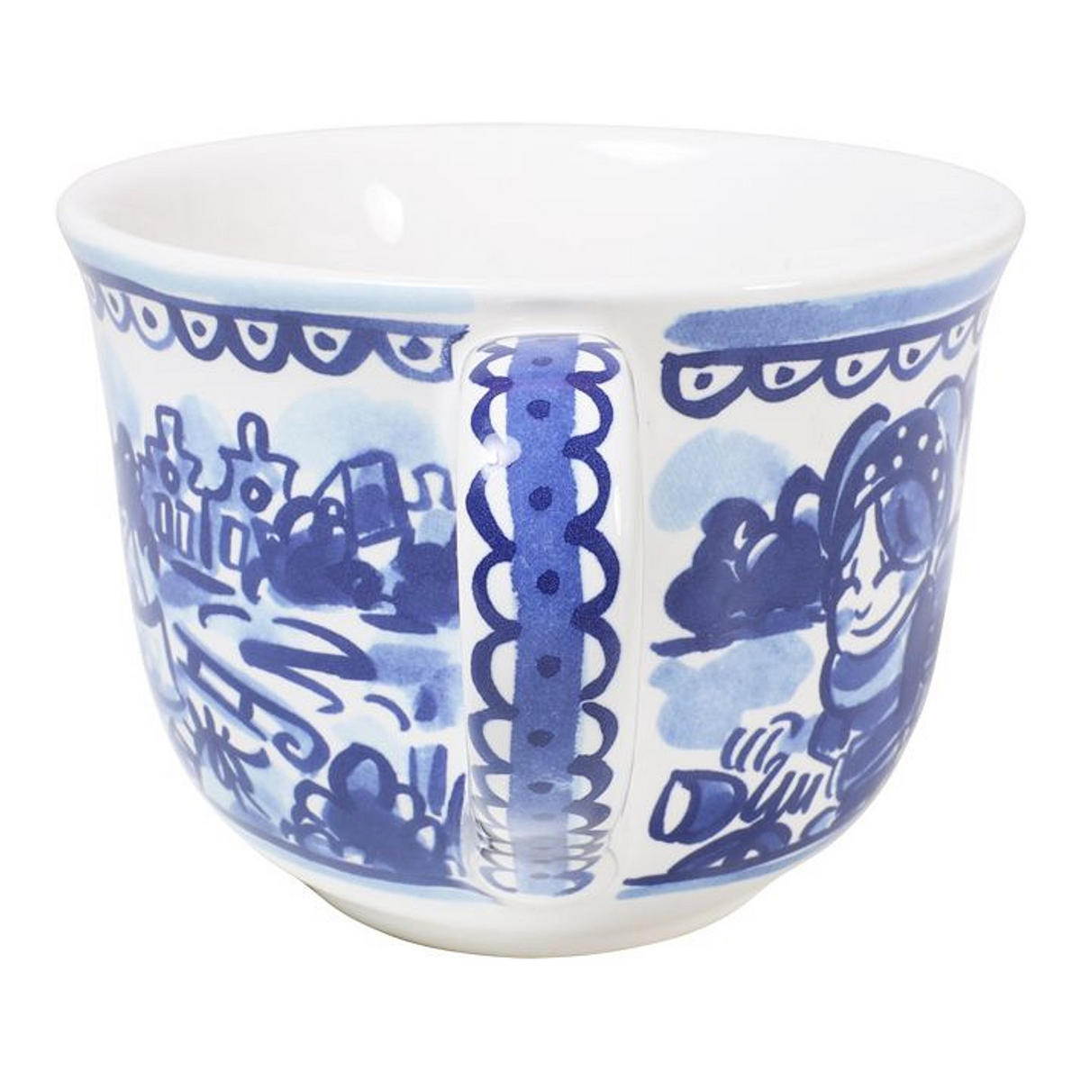 SUPPENSCHALE Winter in Blau - 14cm - Multicolor, Keramik (12.7/16.2/9.7cm) - Blond Amsterdam