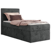 BOXBETT TILIANO 90/200 - Grau Cord - H4 - Links - Grau, Textil (90/200cm) - MKS