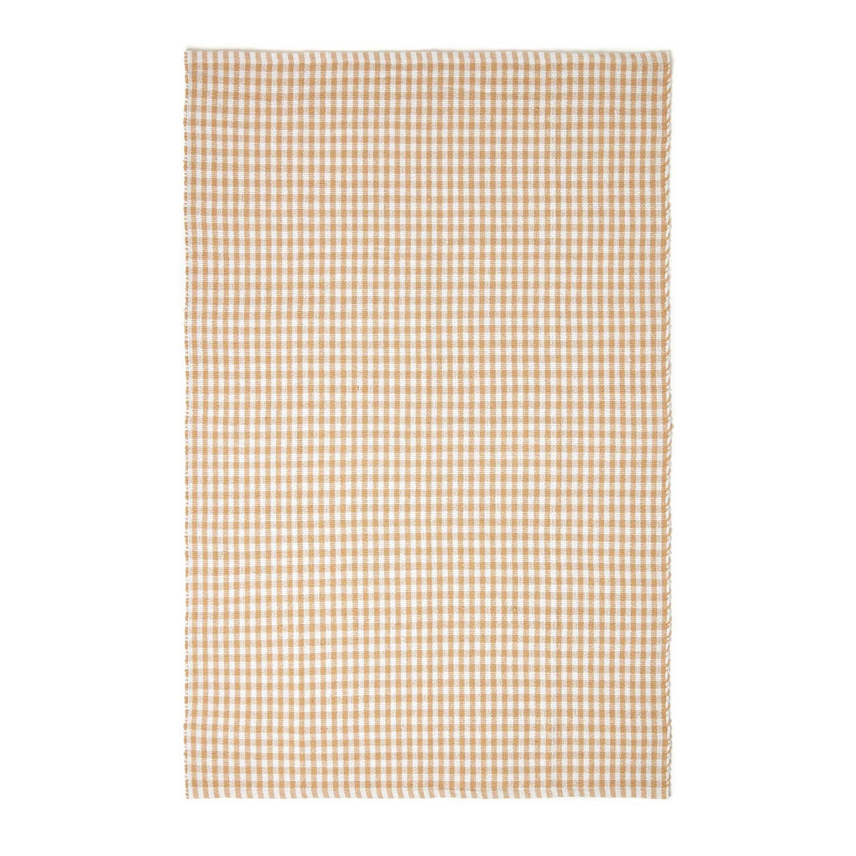 BAUMWOLLTEPPICH Vichy-Karo 110/170 cm - Beige, Textil (110/170cm) - Homescapes