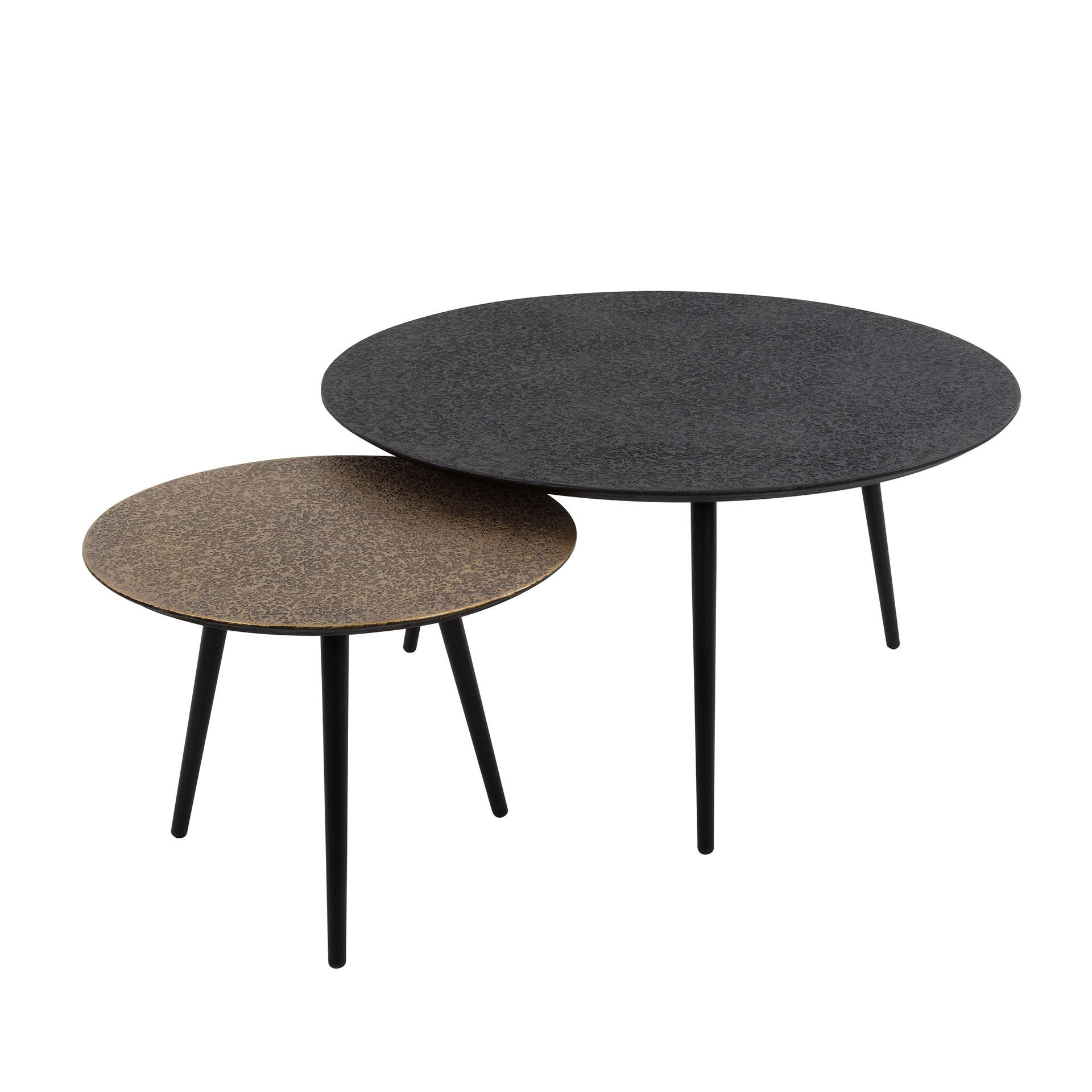 COUCHTISCH Jay Grau 74/74/40 cm 2er-Set - Grau, Metall (74/74/40cm) - Hoyz Collection