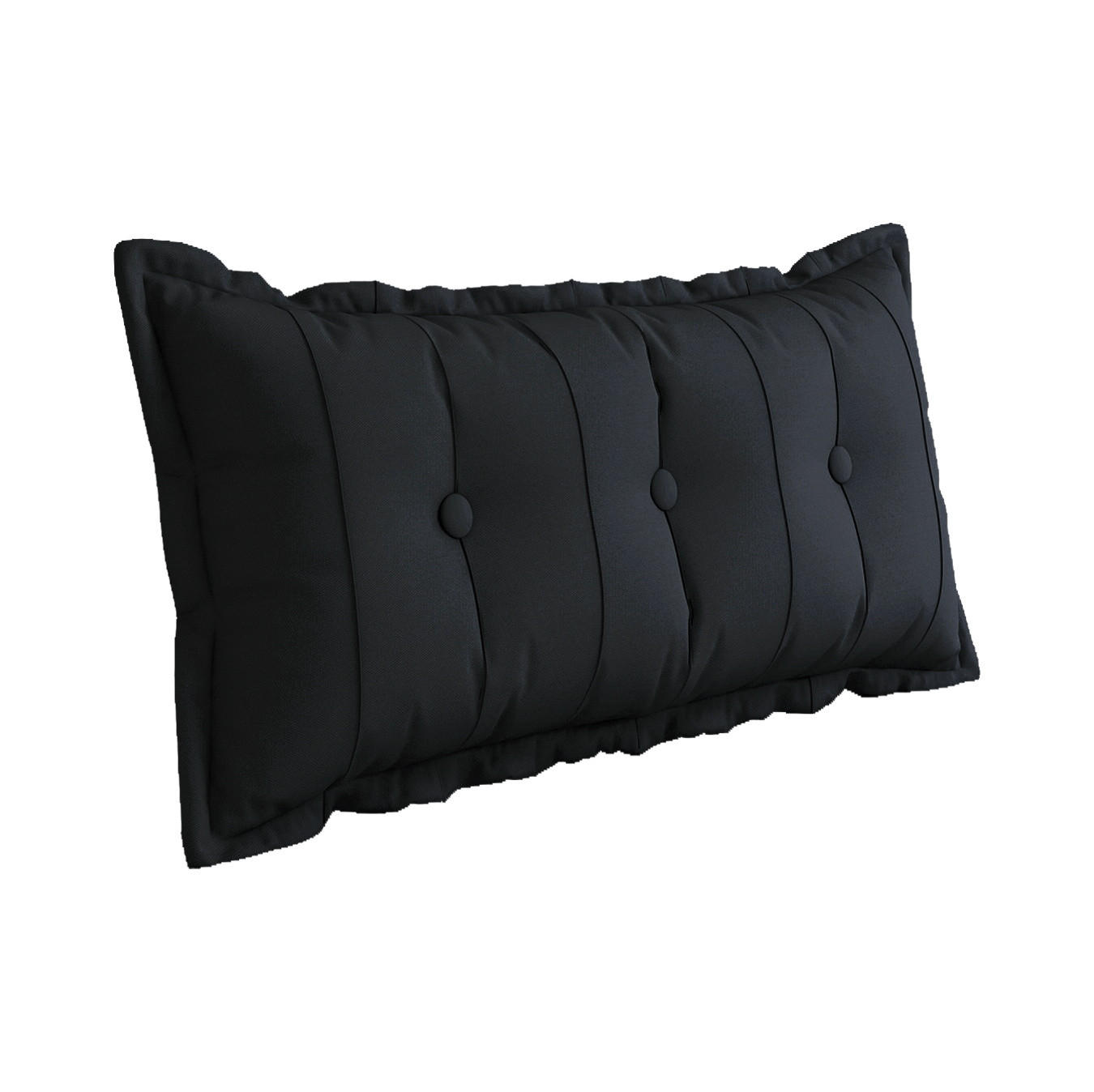 RÜCKENKISSEN Plüsch Schwarz 100 cm - Schwarz, Textil (50/100cm) - Vercart