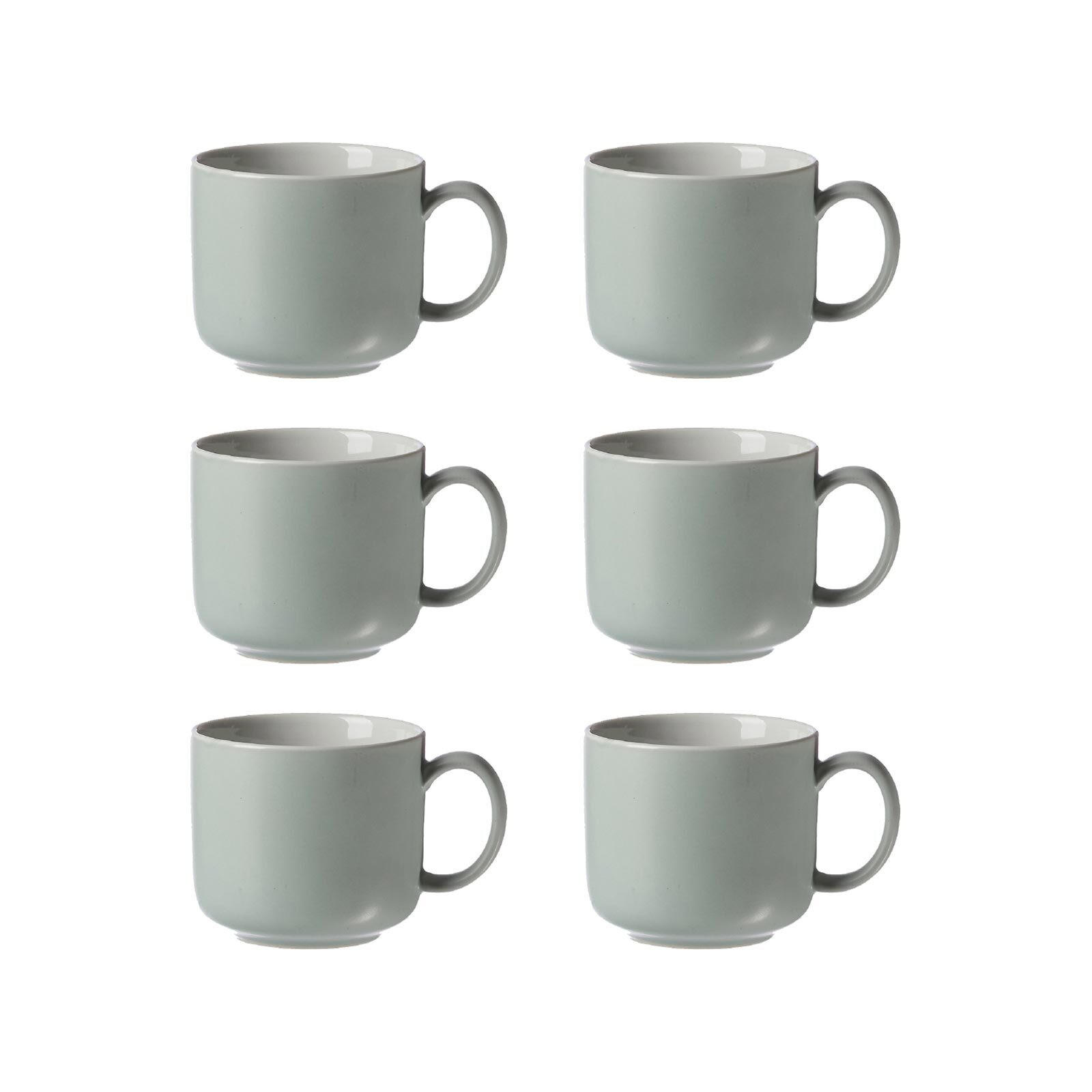 KAFFEETASSEN Jasper Mint 240 ml 6er Set - Mintgrün, Keramik (0.24L) - Ritzenhoff Breker