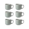 KAFFEETASSEN Jasper Mint 240 ml 6er Set - Mintgrün, Keramik (0.24L) - Ritzenhoff Breker