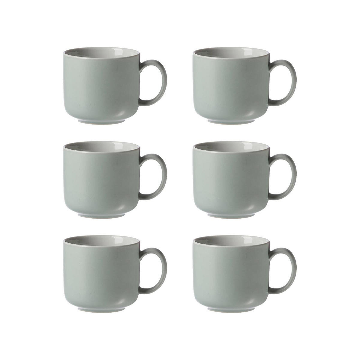 KAFFEETASSEN Jasper Mint 240 ml 6er Set - Mintgrün, Keramik (0.24L) - Ritzenhoff Breker