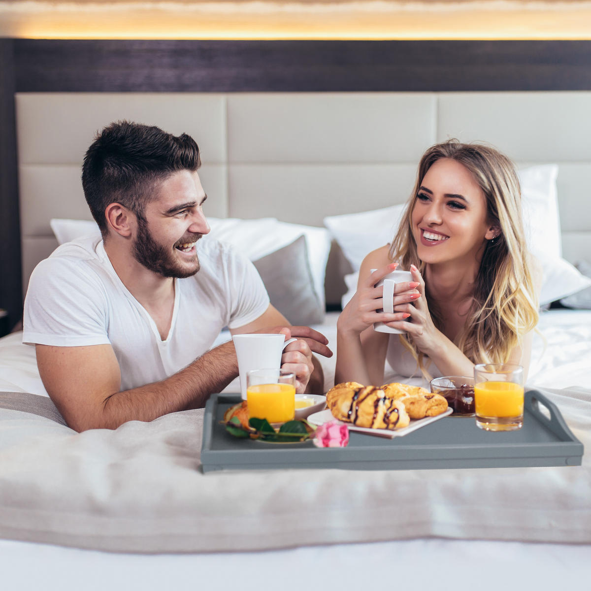 2XPLADENJ za zajtrk - siva, leseni material/les - Relaxdays