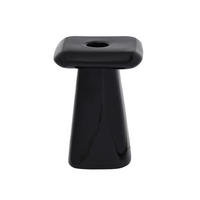 KERZENHALTER Roca Schwarz 9/9/13 cm - Schwarz, Metall (9/13/9cm) - Present Time