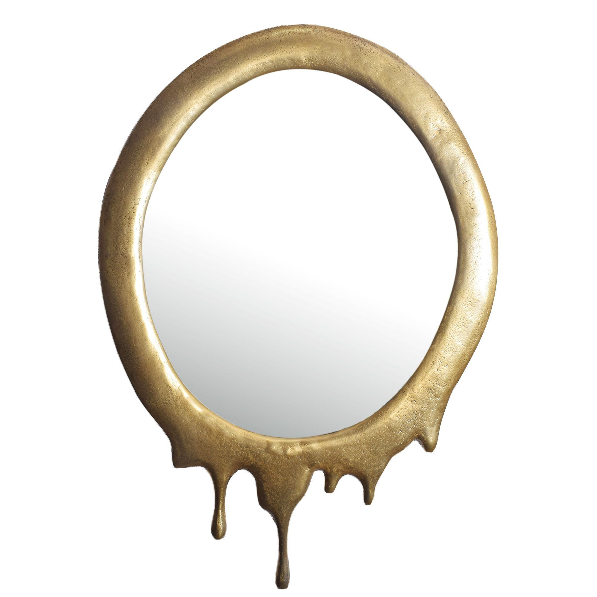 WANDSPIEGEL Oval Metall Gold 50x71 cm Modern - Goldfarben, Glas (50/71/3cm) - KADIMA DESIGN