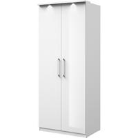KLEIDERSCHRANK Olmo-83 - Weiß, Holzwerkstoff (90/217/63cm) - Lomado