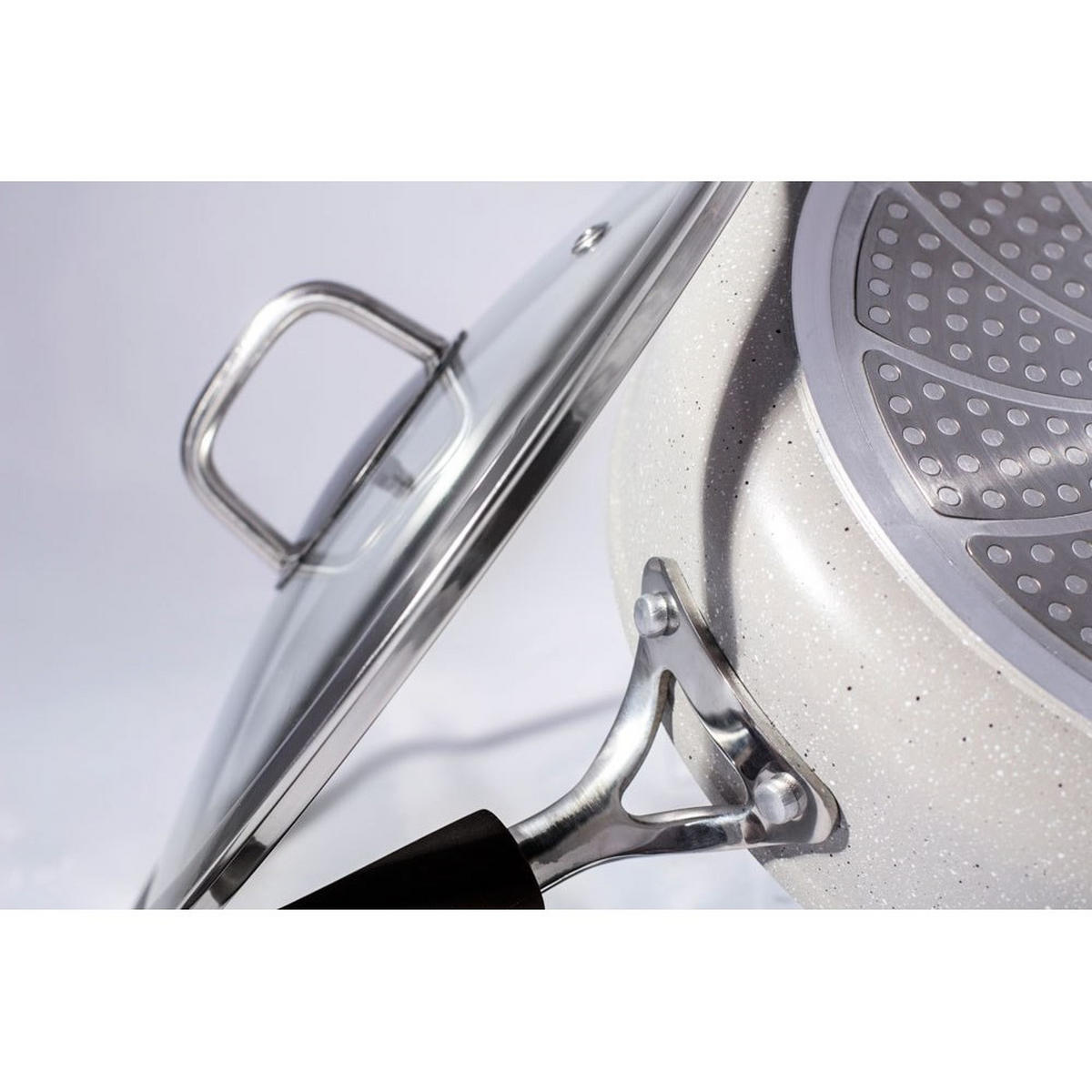 WOK Grau 28/28/7 cm BH1159 - Grau, Metall (28cm) - Berlinger Haus