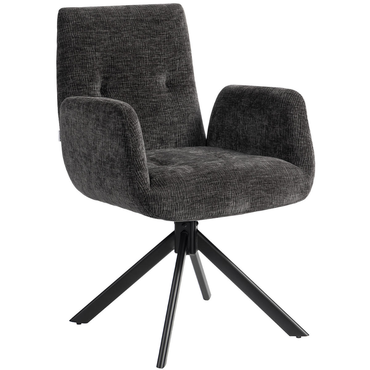 ARMLEHNENSTUHL Schwarz 1 Stück - Schwarz, Naturmaterialien (60/88/61cm) - GiPP