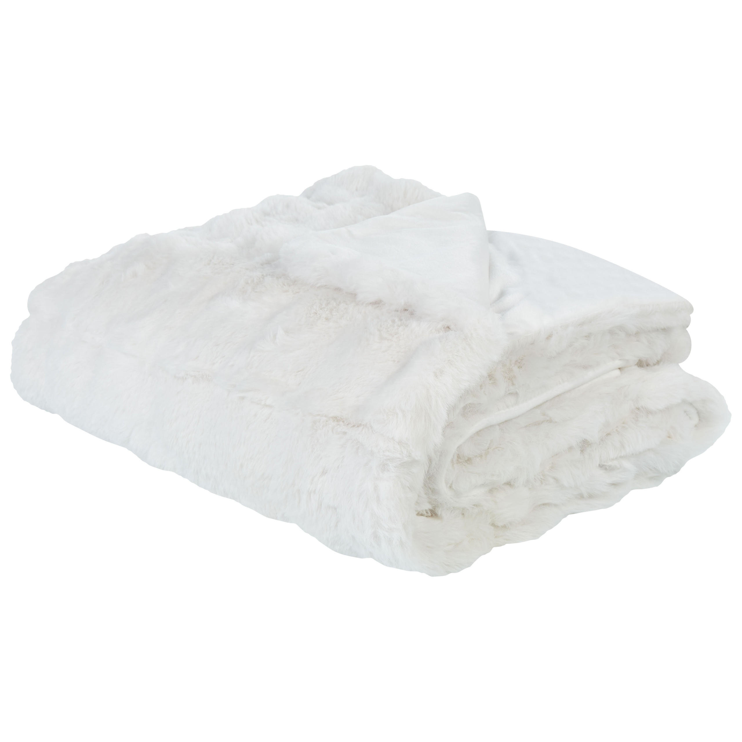 KUSCHELDECKE Webpelz 200/220 cm Weiß Salka - Weiß, Kunststoff (200/220cm) - Beliani