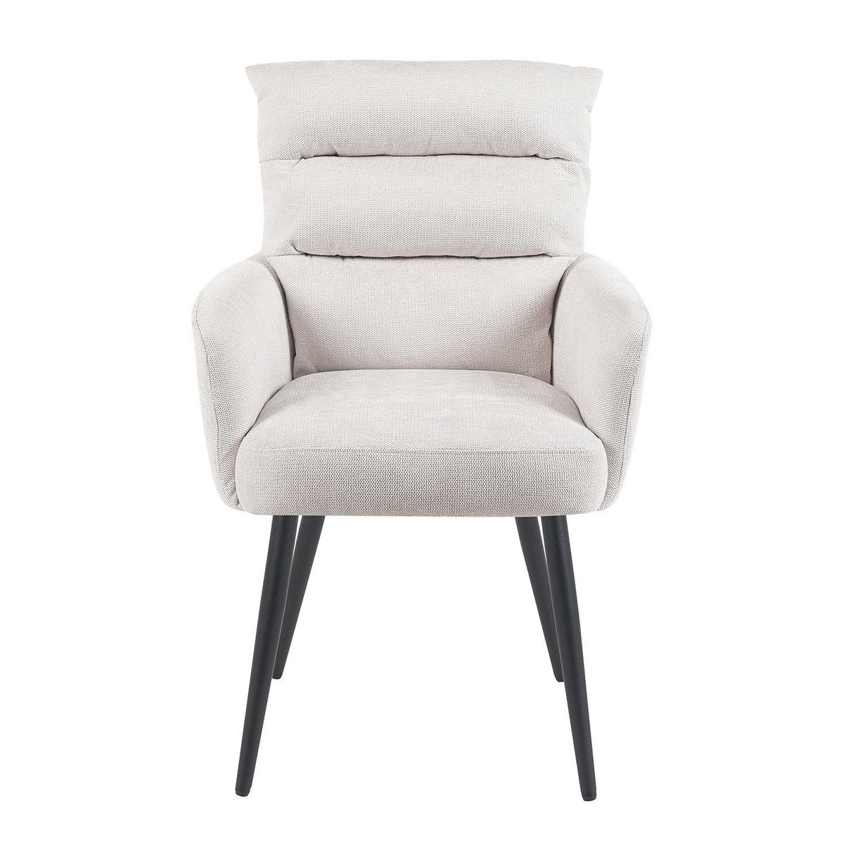 ESSZIMMERSTUHL Mika-Yann - Creme/Schwarz, Textil/Metall (59/94/66cm) - DUBI Möbel