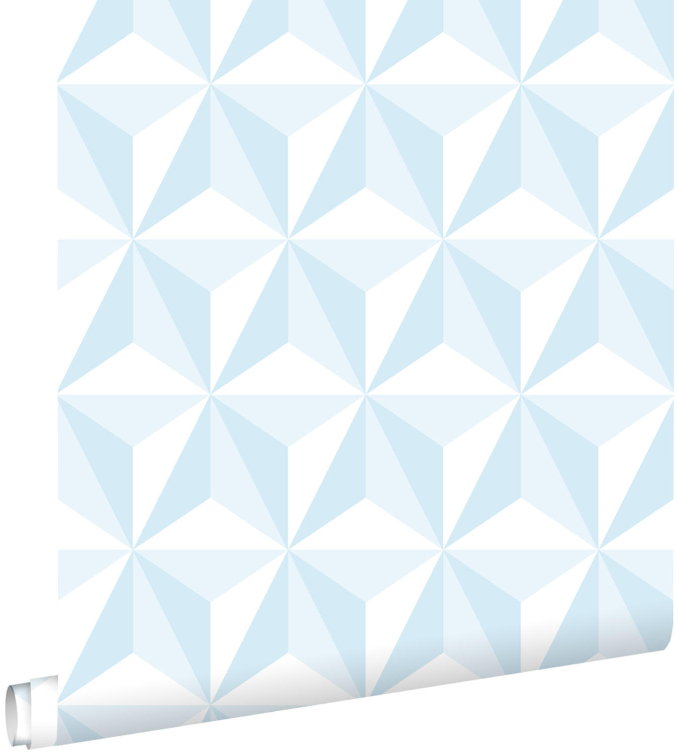 TAPETE 3D-Muster 53 cm x 10.05 m - Blau, Papier (53/0.1cm) - ESTAhome