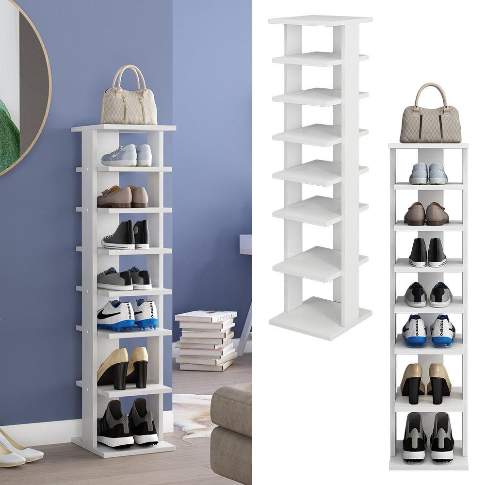 SCHUHSCHRANK Timo Weiß 26.7 x 110 cm - Weiß, Holzwerkstoff (26.7/110/27.7cm) - Vicco